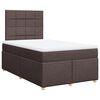 vidaXL Giroletto a Molle con Materasso Marrone Scuro 120x190cm Tessuto