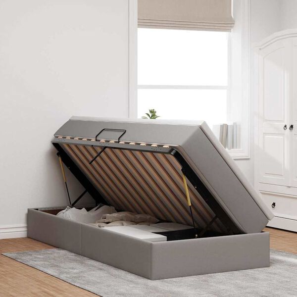 vidaXL Letto con contenitore e materasso Talpa 90 x 190 cm Poliestere