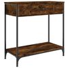 vidaXL Tavolino Consolle Rovere Fumo 75x34,5x75cm Legno Multistrato