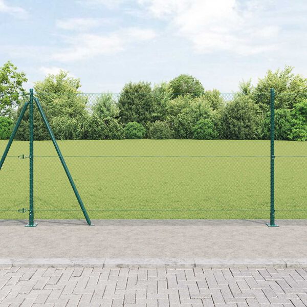 vidaXL Palo della recinzione Verde 100 x 1,2 m (rete da 13 mm)