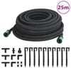 vidaXL Tubo di Irrigazione da Giardino Nero 0,6" 25 m in Gomma