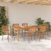 vidaXL Set da Pranzo per Giardino 7 pcs Grigio Poly Rattan
