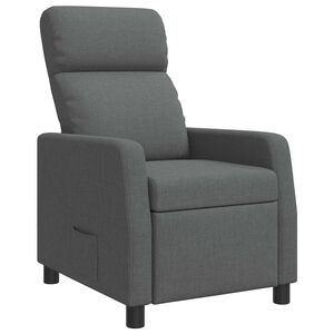 vidaXL Poltrona reclinabile Grigio Scuro Tessuto