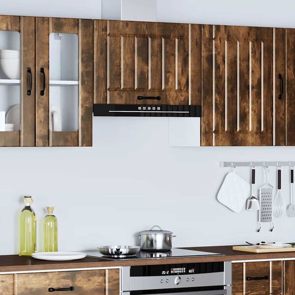 vidaXL Pensile da Cucina Lucca Rovere Fumo in Legno Multistrato