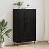 vidaXL Credenza Rovere Nero 69,5 x 31 x 115 cm Legno multistrato