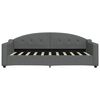 vidaXL Divano Letto con Materasso Grigio Scuro 90x190 cm in Tessuto