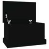vidaXL Contenitore Portaoggetti Nero 50x30x28 cm Legno Multistrato