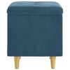 vidaXL Pouf contenitore con cuscino Blu 40 x 40 x 45 cm Velluto