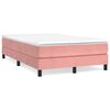vidaXL Struttura Letto a Rete a Molle Rosa 120x200 cm in Velluto