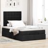 vidaXL Struttura Letto Pouf con Materasso Nero 120x200 cm in Tessuto