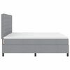 vidaXL Letto a molle con materasso Grigio chiaro 200 x 200 cm Tessuto