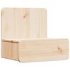 vidaXL Comodino Marrone 44 x 32,5 x 40 cm Legno di pino massello