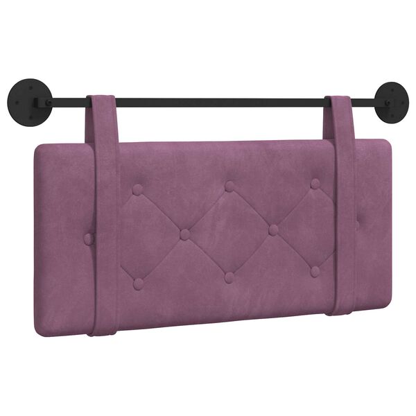 vidaXL Testata appesa Montaggio a parete Viola 100 x 55 x 5 cm Velluto