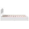 vidaXL Letto con Contenitore Bianco 160 x 200 cm Legno multistrato