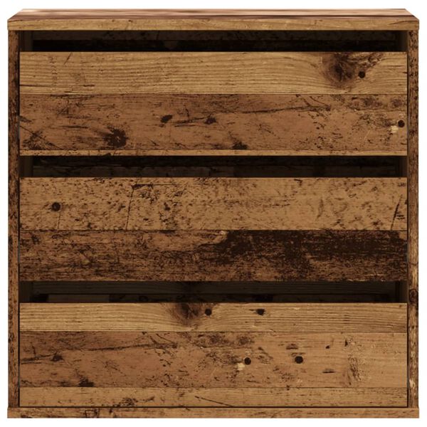 vidaXL Cassettiera Angolare Legno Antico 60x41x58 cm Legno Multistrato
