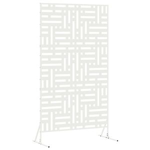 vidaXL Schermo per Privacy Bianco 100 x 50 x 180 cm Acciaio