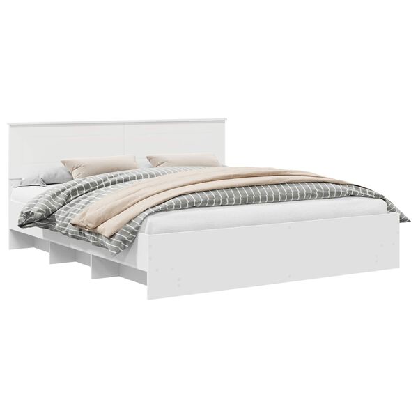 vidaXL Struttura del letto Bianco 200 x 200 cm Legno multistrato