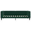 vidaXL Divano Letto con Letto Estraibile Verde Scuro 90x200cm Velluto