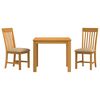 vidaXL Set da pranzo 3 pz Beige Legno di Quercia Massello