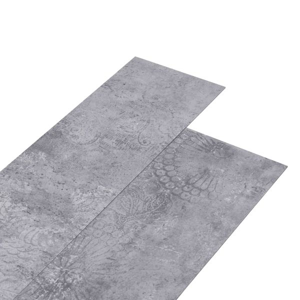 vidaXL Listoni Pavimenti Non Autoadesivi PVC 4,46m² 3mm Grigio Cemento