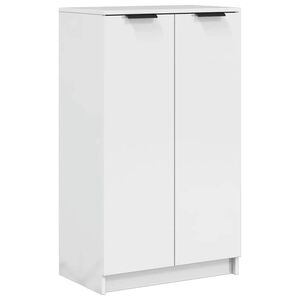 vidaXL Scarpiera Bianco Lucido 59x35x100,5 cm in Legno Multistrato