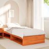vidaXL Dormeuse senza Materasso Marrone Cera 80x200 cm Legno di Pino