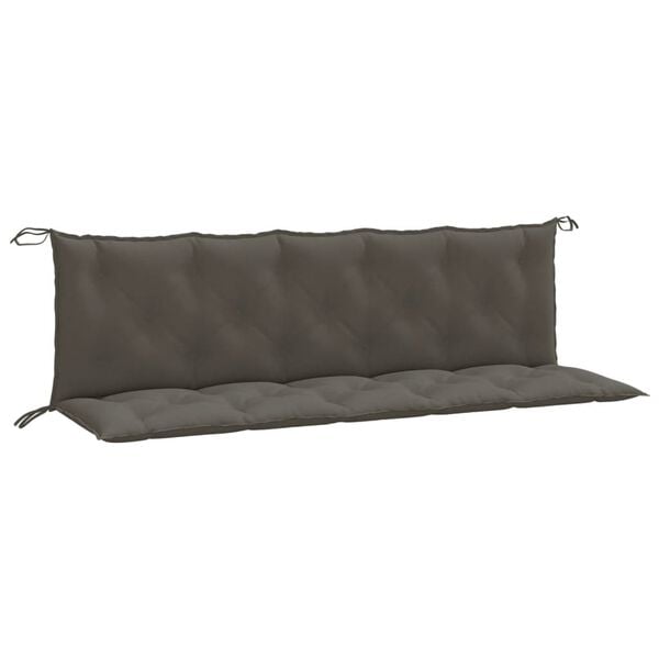 vidaXL Cuscini Panca Giardino 2pz Grigio Scuro Mélange 180x50x7 cm