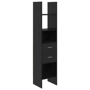 vidaXL Armadio per Libri Rovere nero 40 x 35 x 180 cm