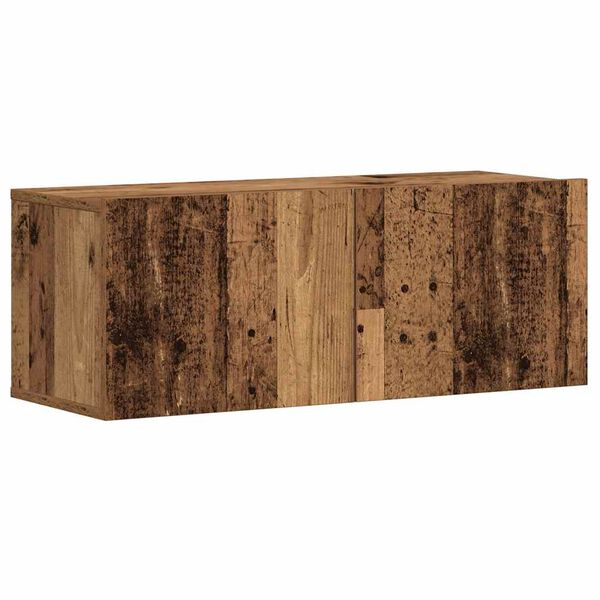 vidaXL Mobili TV a Parete 3 pz Legno Antico in Legno Multistrato