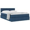 vidaXL Letto con contenitore e materasso con testiera Blu 140 x 200 cm