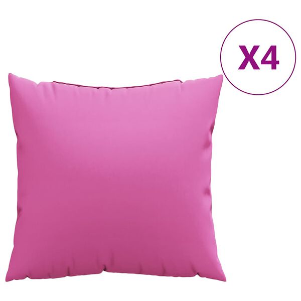 vidaXL Cuscini Scatter 4 pcs Rosa 60 x 60 cm Tessuto in Poliestere