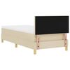 vidaXL Letto a Sorgente LED con materasso Crema 100 x 200 cm Tessuto