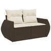 vidaXL Set Divani da Giardino 11 pz con Cuscini Polyrattan Marrone