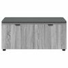 vidaXL Panca per ingresso con cuscino Grigio Sonoma 100 x 38 x 46 cm