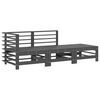 vidaXL Set Divani da Giardino 3pz con Cuscini in Legno Massello Grigio