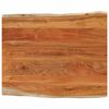 vidaXL Piano Tavolo 100x80x3,8 cm Rettangolare Legno Acacia Bordi Vivi