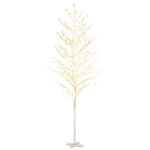 vidaXL Betulla Bianca con LED Bianco Caldo 672 LED 400 cm