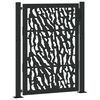 vidaXL Cancello da giardino nero 100x125 cm con design a traliccio