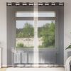 vidaXL Tende in Voile con Occhielli 2 pz Nero 140x245 cm