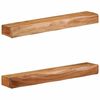 vidaXL Mensole da Parete 2 pz 80x17x8 cm in Legno Massello di Acacia