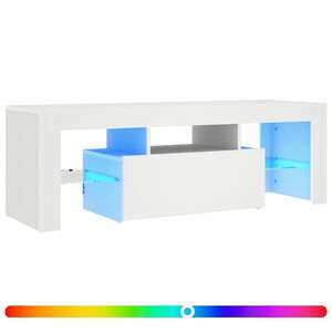 vidaXL Mobile Porta TV con Luci LED Bianco 120x35x40 cm