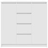 vidaXL Credenza con Cassetti Bianco 100,5x35x98,5 cm Legno Multistrato