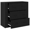 vidaXL Credenza Rovere Nero 80 x 33 x 70 cm Legno multistrato