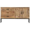 vidaXL Credenza 140x35x75 cm in Legno Massello di Mango