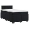 vidaXL Letto box spring con materasso Nero 120 x 190 cm Velluto