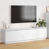 vidaXL Mobile TV con led Bianco 180 x 38 x 49 cm Legno multistrato