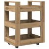 vidaXL Carrello da Cucina Rovere artigianale 60 x 45 x 80 cm