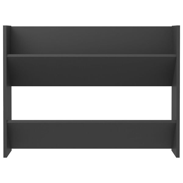 vidaXL Scarpiera a Muro Grigia 80x18x60 cm in Legno Multistrato