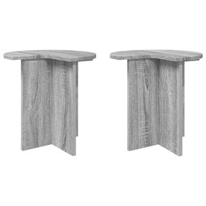 vidaXL Tavolo laterale 2 pcs Grigio Sonoma &Oslash; 39 x 38 cm