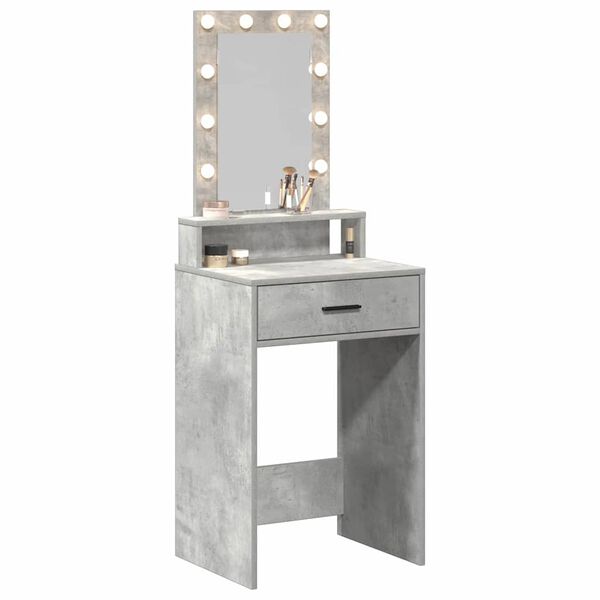 vidaXL Tavolo da Trucco Grigio 50 x 41 x 140 cm Legno multistrato